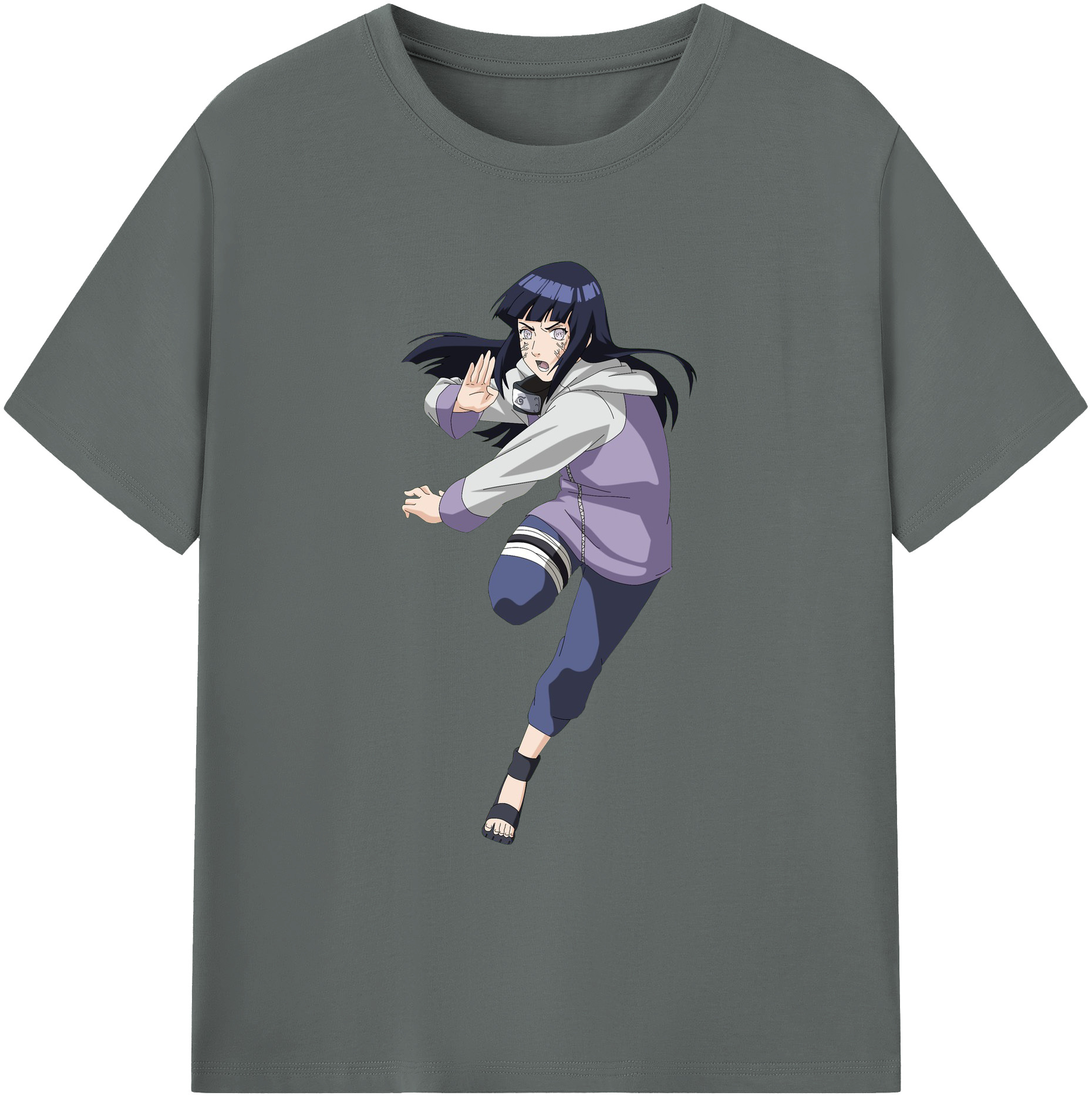 （画像用） NARUTO -ナルト- 日向ヒナタ Hyūga Hinata 綿100％ メンズ半袖Tシャツ｜肌触りやわらか＆通気性